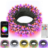 Ollny Smart Christmas Lights, 66FT 200 LEDs APP Control RGB Color Changing Christmas Tree Lights with Remote, Programmable DIY M