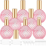 Teenyyou 8 Pack 100ml Glass Perfume Bottles Retro Empty Perfume Bottle Refillable Decorative Fine Mist Spray Bottles for Women A