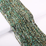 155pcs 2mm Natural African Turquoise Stone Loose Round Beads Gemstone Smooth Samll Spacer Beads for jewerly Making Bracelet Neck
