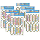 Ashley Productions Magnetic Die-Cut Timesavers & Labels, Confetti Classroom Subjects, 8 Per Pack, 6 Packs