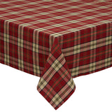 DII Holiday Collection, Christmas Plaid Tabletop, 52x84 Tablecloth, Campfire