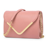 Adisa Women Girls V-Flap Crossbody Sling Bag With Gold Chain (Pink),D. Pink,,B0CX27XRK7