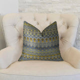 Plutus Brands Plutus Merlot Way Handmade Throw Pillow, 26 X 26, Blue/Navy/Yellow