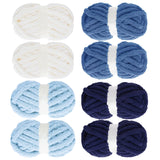 MABOZOO Assorted Chunky Yarn for Crocheting 8 Pack,Fluffy Jumbo Chenille Yarn,Soft Plush Yarn Bulky,Giant Thick Fuzzy Yarn for H