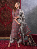 Anni Designer Women'S Rayon Blend Printed Straight Kurta Plazzo With Printed Dupatta (Aabina Maroon-Vks01_4Xl_Maroon_Xxxx-Large),Maroon,4XL,,,