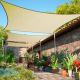 ShadeMart 6 x 6 Beige Rectangle Shade Sail for Patio