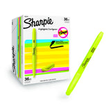 SHARPIE Pocket Highlighters, Chisel Tip, Fluorescent Yellow, 36Count Set for Office Supplies, School Supplies, Bible Study, and