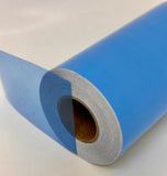 Transparent Vinyl Tape with Self-Adhesive. (3 inch x 25 ft, Light Blue)