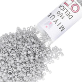 Miyuki Delica Seed Beads - Size 11/0 (1.6 mm), DB1139, Opaque Ghost Gray, 7.2 g, Approx. 1440 Beads, Made in Japan