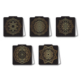 woopme Mandala Art Printed Bookmark Magnetic Boys Girls Students Kids Book Lovers Readers Gift Magnetic Page Clips Folding 5 PCs