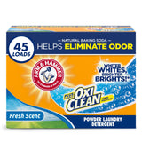 Arm & Hammer Plus OxiClean Powder Laundry Detergent, Fresh Scent, 45 Loads, 3.48 Pound (Pack of 1) Package May Vary