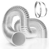 VIVOSUN 6 Inch 25 Feet Flex Air Aluminum Duct for Ventilation, 2 Clamps Included, Long Heavy-Duty Multi-Layer Dryer Hose Vent Ki
