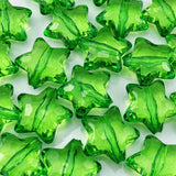 20pcs Acrylic Crystal Star Beads 28mm Star Shape Faceted Beads for Jewelry Making Bracelet Necklace Key Chains DIY Crafts(Green)