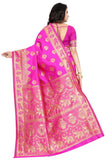 Sugathari Womens Banarasi Saree Pure Kanjivaram Silk Saree Soft New Ladies 2023 Design Wear Pattu Sarees Latest Cotton Party Sari Collections With Blouse Piece For Wedding Sadi (Sam San 9016-Rani)