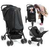 Orzbow Stroller Sun Shade, Breathable Sun Shade Cover for Stroller with Mosquito Net & Zip, Universal Baby Sun Shade with Double