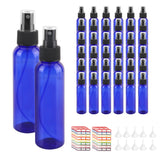YEUIKERR 36 Pack Blue Small Spray Bottles 4 oz/120 ml Plastic Spray Bottles, Fine Mist Empty Small Travel Spray Bottle, Refillab