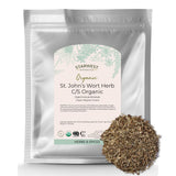 Starwest Botanicals Organic Dried St. John's Wort - Loose Leaf Herb for Tea, Made from St. John's Wort Flower, Cut & Sifted, Cer