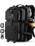 Hannibal Tactical 45L MOLLE Assault Backpack, Tactical Backpack Military Army Camping Rucksack with Bottle Holder, 3-Day Pack Tr