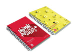 A5 Notebook (Unruled Wire Bound Spiral Notebook, 210 X 148 Mm Yellow & Red Color Pack Of 2) Apc107.7