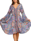 Ke Kanha Exports Women Beach Dress|Boho Wear|Border Print Dress