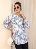 Libas Women'S Viscose Rayon Printed Regular Tunics (98174_Off White_L)