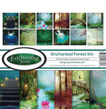 Reminisce Enchanted Forest Scrapbook Collection Kit, White, 12x12 inches
