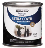RustOleum 1976730 Painters Touch Latex Paint, Half Pint, Flat Black, 8 Fl Oz (Pack of 1)