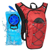 Zavothy Hydration Backpack with 2L Water Bladder, Lightweight Hydration Pack for Cycling, Running, Biking and Hiking Red