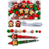 miliecimk Silicone Beads for DIY Pens Lanyards Bracelets Wristlets and Keychains Variety Cute Losse Beads Accessory (Christmas 8