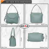 Adisa Shoulder Handbag Bag For Women And Girls With Sling Belt (Ad4055-Grn),Green,,B08NZKXYQK