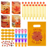 Saypacck 130 Pcs Fall Party Favors Thanksgiving Christian Party Gifts Pumpkin Maple Stationery Set Juses Treat Bags Fillers Mini