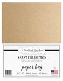 Cardstock Warehouse Kraft Paper Bag Brown 8.5 x 11 100 Lb. / 270 Gsm Thick Heavyweight 100% Recycled Premium Cardstock Pape