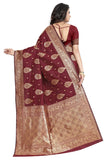 Sugathari Womens Art Silk Maroon Kanchipuram Saree (San Engle 3 Maroon)