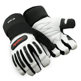 RefrigiWear Fiberfill Insulated Tricot Lined Ergo Goatskin Leather Gloves, White - Large