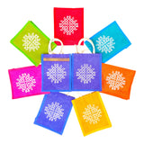 Anumala Bags WorldJute Bags with Contrast Kolam Print for Return Gifts | Thamboolam And Jute Bags | Wedding Return Gifts |Event