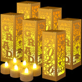 Rossesay 6 Pcs Graduation Table Centerpieces Boxes Class of 2026 Graduation Lanterns for Centerpieces with LED Candles Congrats