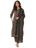 Libas Women'S Cotton Printed Kurta Sets (99199_Green_S)