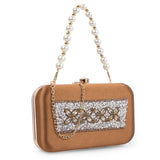 Adisa Beaded Formal Party Clutch With Gold Chain For Women And Girls (Cl108-Cop),Copper,,B0CYHS26MG
