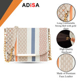 Adisa Women Girls Stripes Cross Body Sling Bag (Sl5100-Ora_Orange),Orange,,B0BD5XVWPT