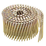 meite Siding Nails, 3.120'' 15 Degree Full Round-Head Ring Shank Wire Collated Coil Electro-Galvanized Nails for Sheathing,