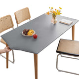 Huierxun PU Stretch Fitted Rectangle Tablecloth with Elastic Edge 28 x 47 Inch Waterproof Oil Proof Table Cloth Wipeable Table C