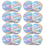 Hombys 8 Pack Giant Chunky Yarn for Crocheting & Knitting - Super Bulky, Soft, Fluffy, Plush, Fuzzy, Thick Chenille Yarn - Tie D