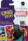 Mattel Games UNO Flip! Marvel Card Game for Kids, Adults & Family Night with Double-Sided Cards, Heroes vs. Villains