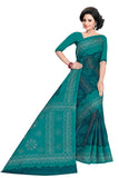 Tamaira Fashion Womens Plain Weave Pure Cotton Saree Without Blouse Piece(1856_Seagreen)