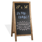 Ilyapa AFrame Chalkboard Sidewalk Sign 27 x 58 inches, Folding Standing Sandwich Sign Sturdy Freestanding Barnwood Magnetic