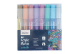 Brustro Acrylic (Diy) Marker Set Of 8 (Metallic Shades), Tip Size - 2Mm |Water-Resistant,Matte Finish,Uv Resistant,Non-Toxic Col