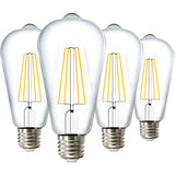 Sunco Dusk to Dawn LED Outdoor Lights Bulb, ST64 Edison Style Automatic Light Sensing Bulbs, 800 LM, 7W (60W Equivalent), 5000K