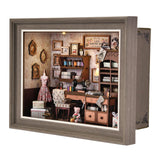 Book Nook Kit - 3D Wooden Puzzle with LED Switch Control & Wall-Mountable Frame