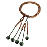 UMT Buddhist Prayer Beads 1 Foot 2 Nichiren juzu jujube Wood and Fruit Green Woven Balls Hand-Made nenju