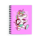 Plan To Gift a5 Plain Unicorn Going to School Notebook Wire Bound Spiral Printed Pages:160 (Size A5)